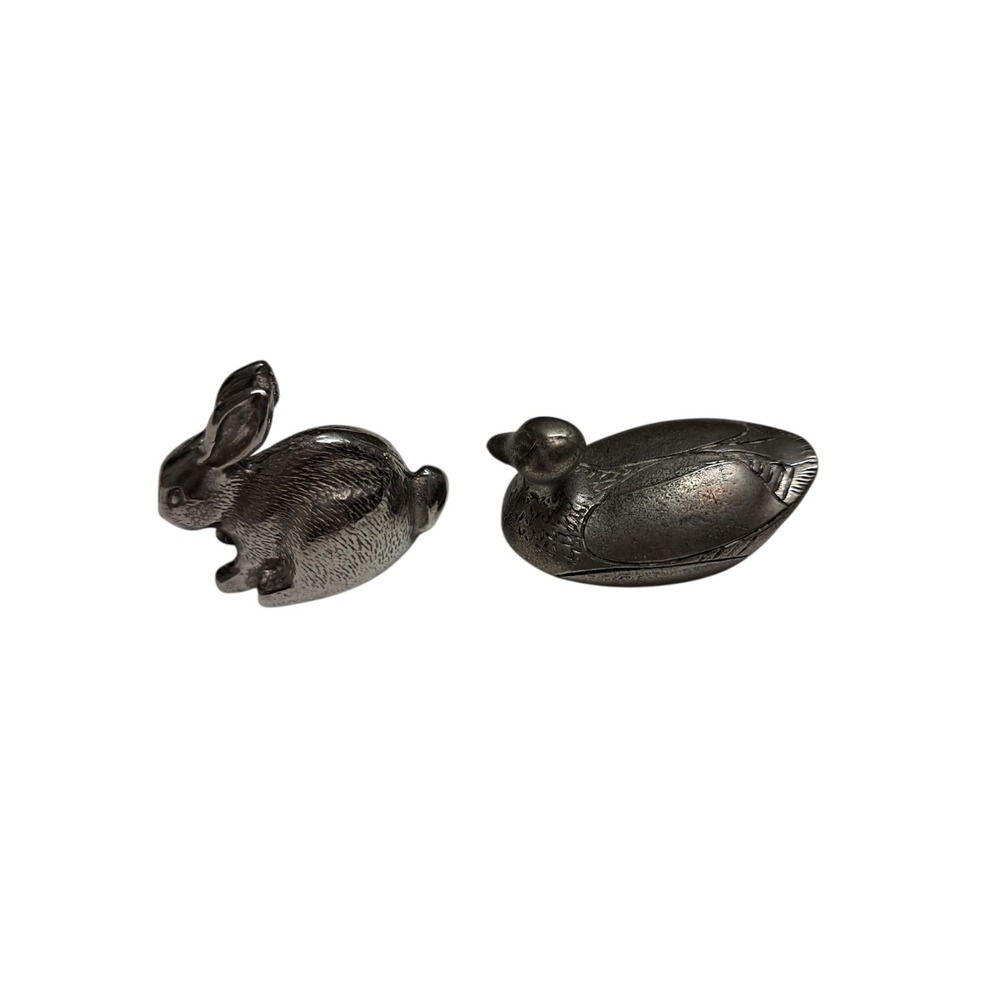 Pewter Rabbit And Duck - Picture 2 of 8